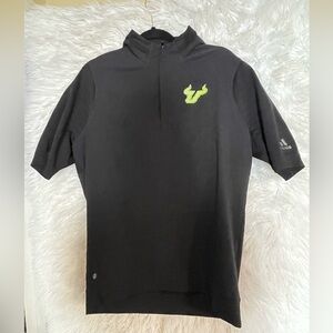 Adidas USF Bulls Statement Primeknit Quarter-Zip Black Pullover. Size Medium